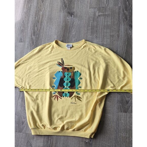 Vintage Lida Soeurs Top One Size Southwest Embellished Graphic Wearable Art - Picture 8 of 13